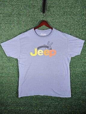 Jeep Short Sleeve 'Jeep Wave' Graphic Tee / Mens Size XL / Color - Light Blue